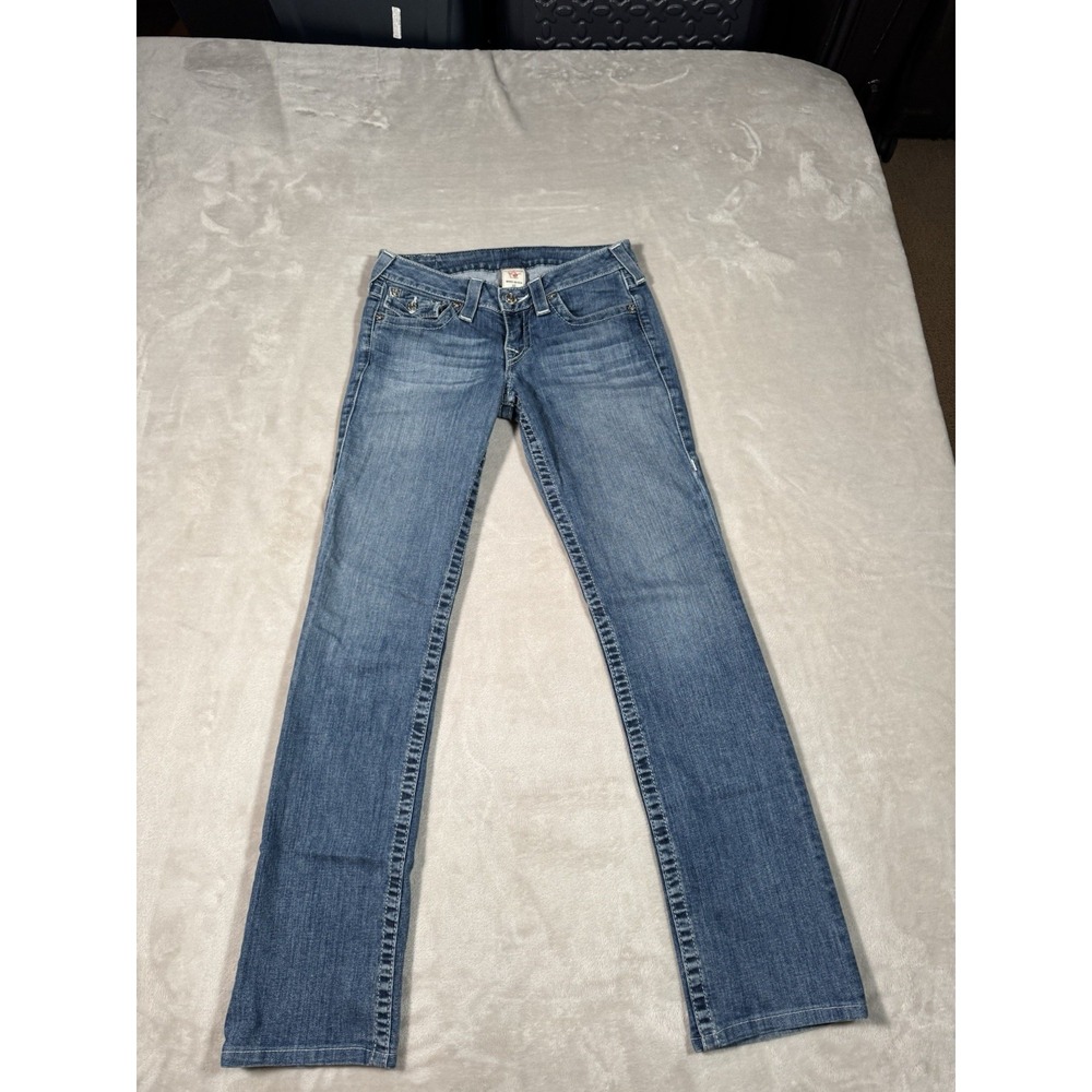 Vintage True Religion Jeans Womens Size 27 Blue Straight Fit MADE IN USA